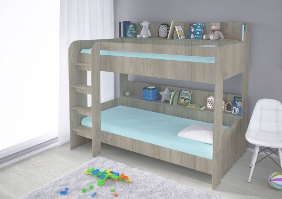 Кровать 2-х ярусная Polini kids Simple 5000, вяз-белый