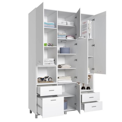 Шкаф трехсекционный Polini kids Mirum 2330, белый